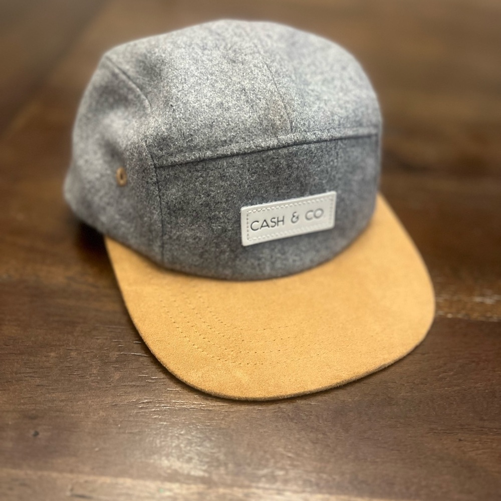 Gray and Tan Kids Hat